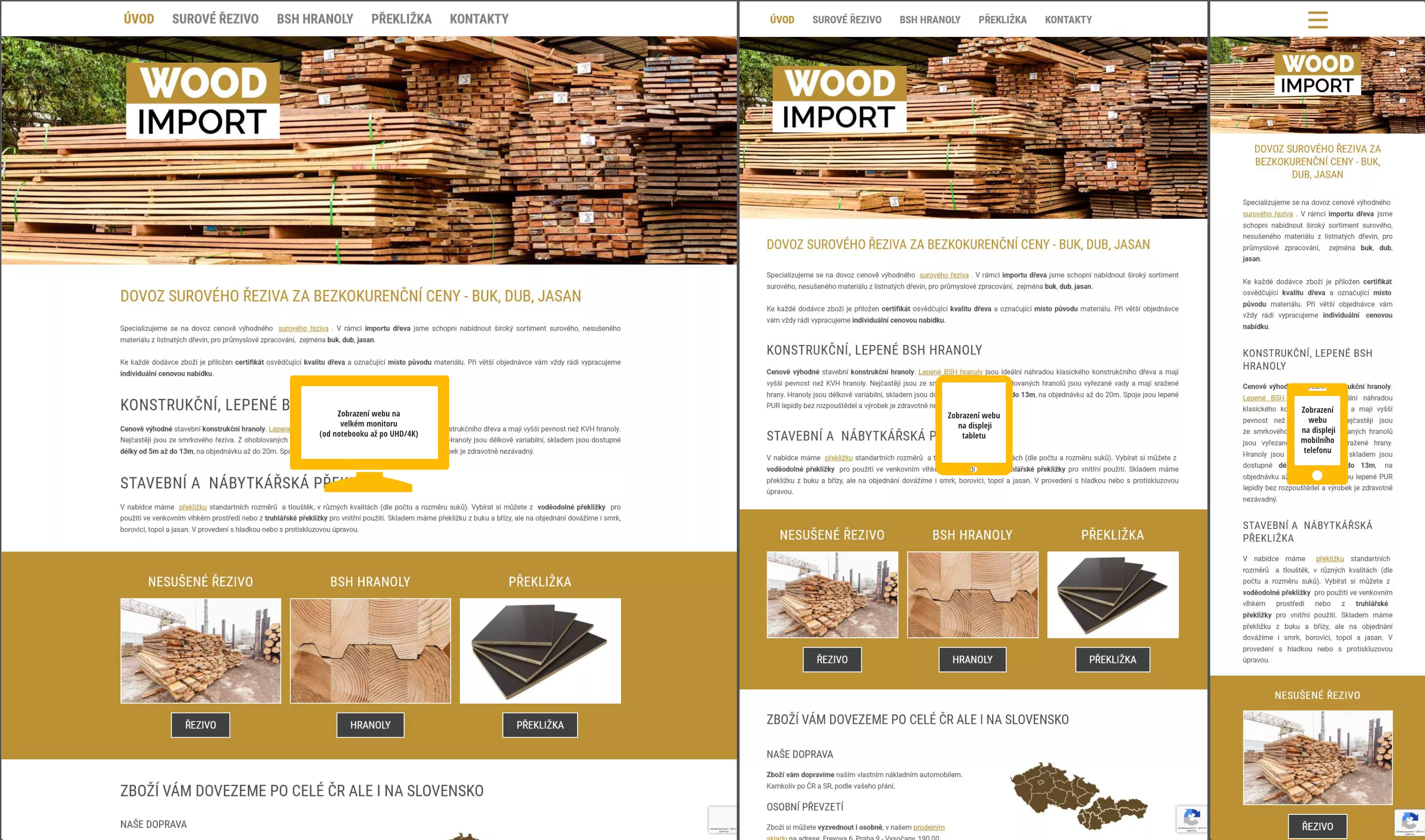 Reference Web - Import řeziva